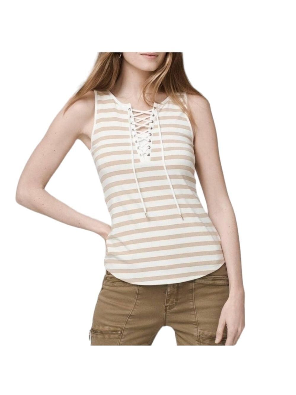 White House Black Market Metalic Sleeveless Tank Top Blouse